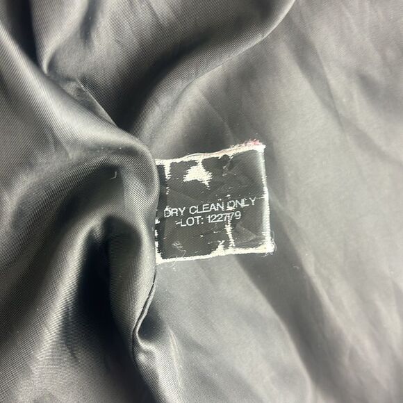 Michael Kors Black Wool Blend Cassandra Asymmetrical Zipper Pea Coat Size 12 - Picture 12 of 12